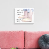 Ich bin bei Ihnen immer Matthew 28 Scripture Art B Leinwanddruck (Insitu (Wohnzimmer))