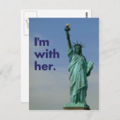 Ich bin bei ihr. Freiheitsstatue Postkarte (Vorne/Hinten)