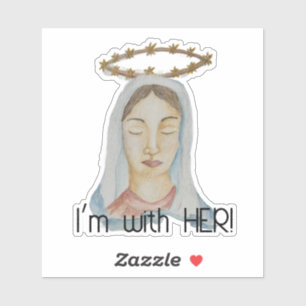 Ich bin bei ihr - Mary, Undoer of Knots Sticker