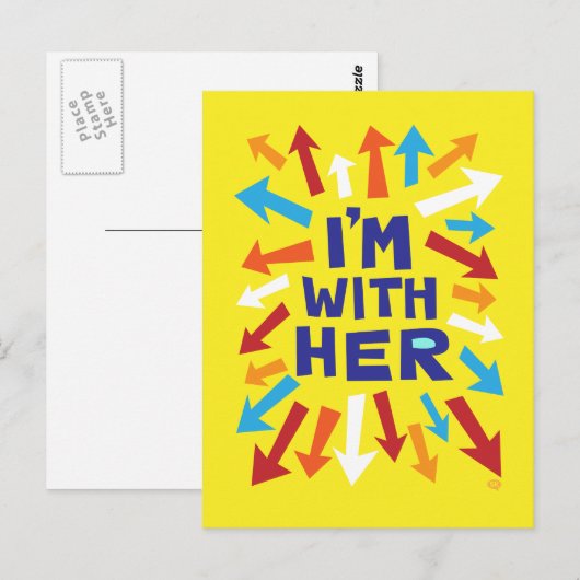 Ich bin bei ihr postkarte (Vorne/Hinten)