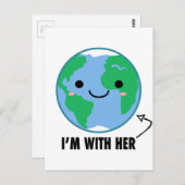 Ich bin bei ihr - Tag der Erde Postkarte (Vorne/Hinten)