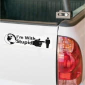 Ich bin bei Stupid | Erde Gerettet Autoaufkleber (Auf Lkw)