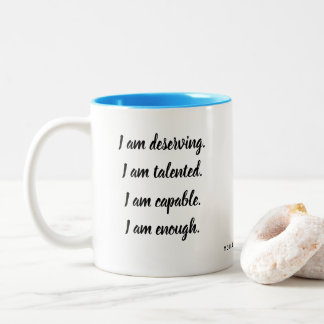 Ich bin Bejahung Zweifarbige Tasse