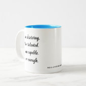 Ich bin Bejahung Zweifarbige Tasse (Vorderseite Links)