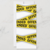 Ich bin beleidigt Polizei-Band nicht überqueren (Rückseite)