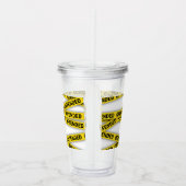 Ich bin beleidigt Polizei-Band nicht überqueren Acryltrinkbecher (Rechts)