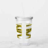 Ich bin beleidigt Polizei-Band nicht überqueren Acryltrinkbecher (Links)