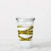 Ich bin beleidigt Polizei-Band nicht überqueren Acryltrinkbecher (Rückseite)