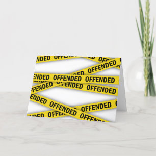 Ich bin beleidigt Polizei-Band nicht überqueren Dankeskarte