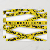 Ich bin beleidigt Polizei-Band nicht überqueren Dankeskarte (Vorne/Hinten)