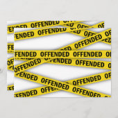 Ich bin beleidigt Polizei-Band nicht überqueren Einladung (Vorne/Hinten)