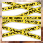 Ich bin beleidigt Polizei-Band nicht überqueren Fensteraufkleber (Blatt 2)