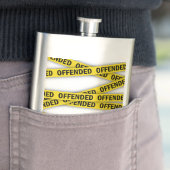 Ich bin beleidigt Polizei-Band nicht überqueren Flachmann (Beispiel)