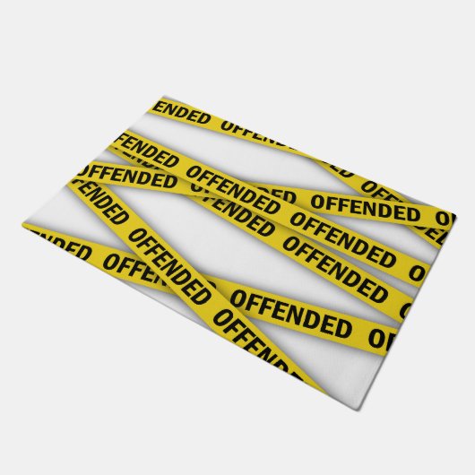 Ich bin beleidigt Polizei-Band nicht überqueren Fußmatte (Schrägansicht)