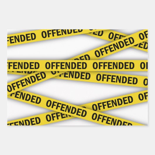 Ich bin beleidigt Polizei-Band nicht überqueren Geschenkpapier Set (Vorderseite 2)