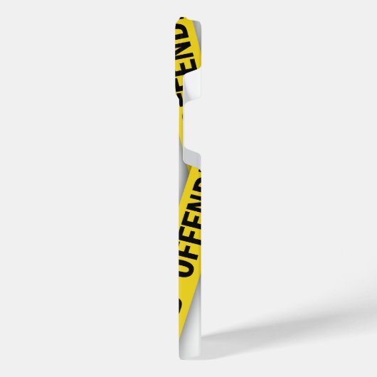 Ich bin beleidigt Polizei-Band nicht überqueren iPhone Hülle (Linke Seite)