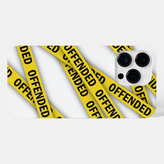 Ich bin beleidigt Polizei-Band nicht überqueren iPhone Hülle (Rückseite (Horizontal))