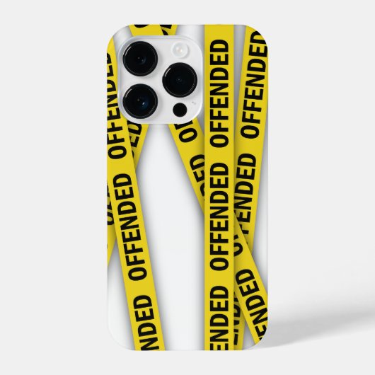 Ich bin beleidigt Polizei-Band nicht überqueren iPhone Hülle (Rückseite)