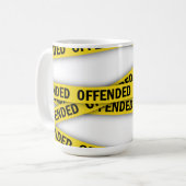 Ich bin beleidigt Polizei-Band nicht überqueren Kaffeetasse (Vorderseite Links)