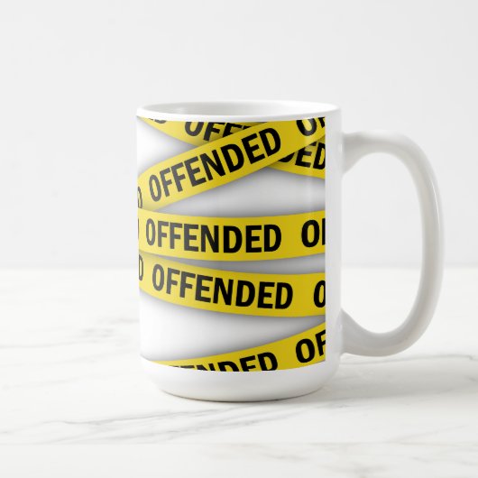 Ich bin beleidigt Polizei-Band nicht überqueren Kaffeetasse (Rechts)