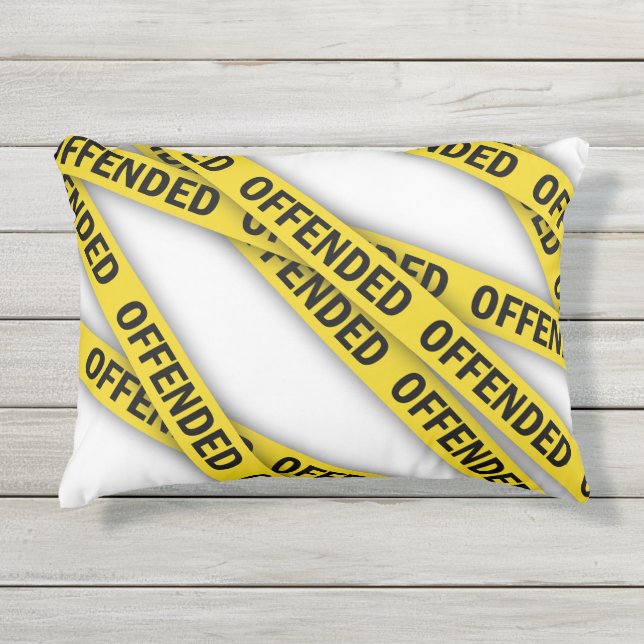 Ich bin beleidigt Polizei-Band nicht überqueren Kissen Für Draußen (Vorderseite)