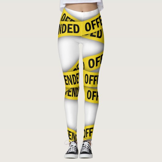 Ich bin beleidigt Polizei-Band nicht überqueren Leggings (Vorderseite)