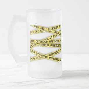 Ich bin beleidigt Polizei-Band nicht überqueren Mattglas Bierglas