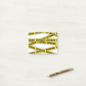 Ich bin beleidigt Polizei-Band nicht überqueren Post-it Klebezettel (Auf Schreibtisch)