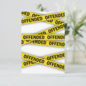 Ich bin beleidigt Polizei-Band nicht überqueren RSVP Karte (Stehend Vorderseite)