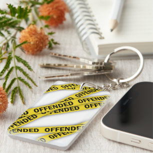 Ich bin beleidigt Polizei-Band nicht überqueren Schlüsselanhänger