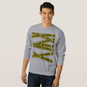Ich bin beleidigt Polizei-Band nicht überqueren Sweatshirt (Vorne ganz)