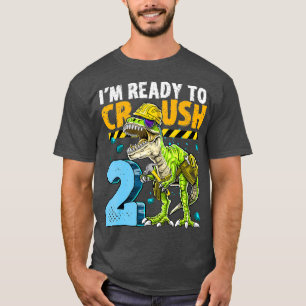 Ich bin bereit, 2 Dinosaurier-Konstruktion 2. zu z T-Shirt