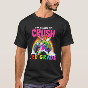 Ich bin bereit, 3D-Grad-Einhorn zurück nach Schoo T-Shirt