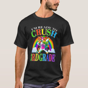 Ich bin bereit, 3D-Grad-Einhorn zurück nach Schoo T-Shirt