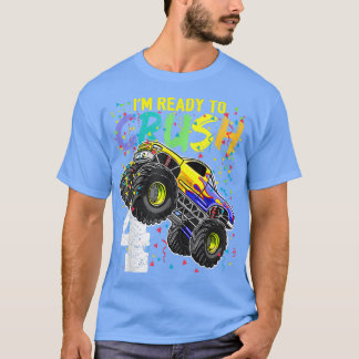 Ich bin bereit 4 Monster Truck 4. Geburtstag Bo zu T-Shirt