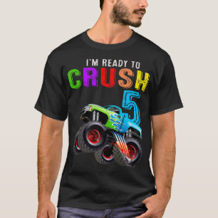 Ich bin bereit 5 Monster Truck 5. Geburtstag Gi zu T-Shirt