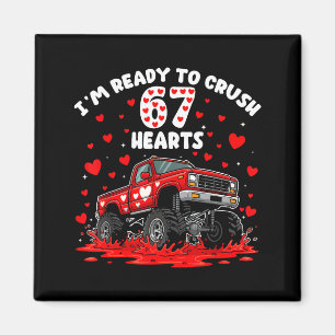 Ich bin bereit, 67 Herzen Truck Funny 6 7 Valen zu Magnet