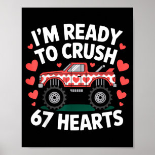 Ich bin bereit, 67 Herzen Truck Valentinstag zu ze Poster