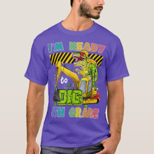 Ich bin bereit, 6. Klasse zurück zur Schule Dinosa T-Shirt