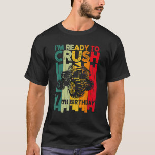 Ich bin bereit 7 Monster Truck 7. Geburtstag Bo zu T-Shirt