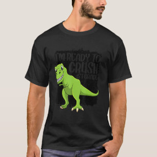 Ich bin bereit, das 1. Grade-Trex-Dinosaurier-Mons T-Shirt