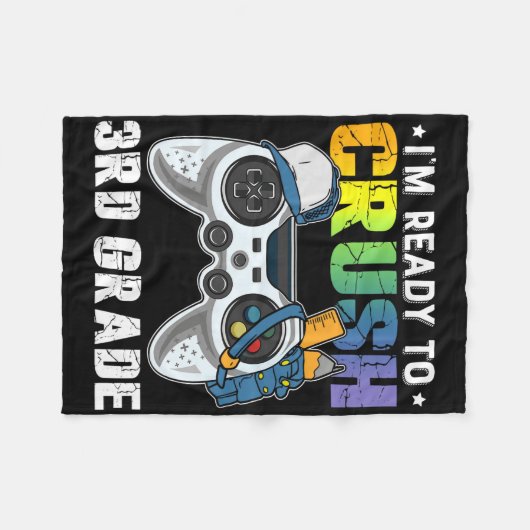 Ich bin bereit, das 3rd Grade Video Game CK an Sch Fleecedecke (Vorderseite (Horizontal))