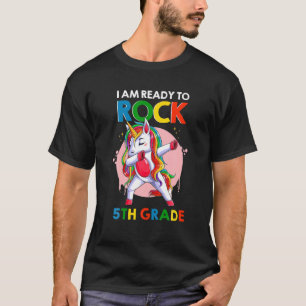 Ich bin bereit, das 5. Grade Dabbing Unicorn wiede T-Shirt