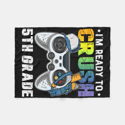 Ich bin bereit, das 5th Grade Video Game CK an Sch Fleecedecke (Vorderseite (Horizontal))