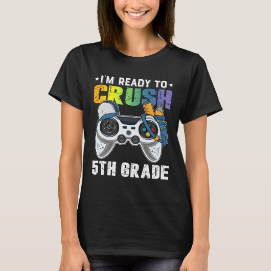 Ich bin bereit, das 5th Grade Video Game CK an Sch T-Shirt (Vorderseite)