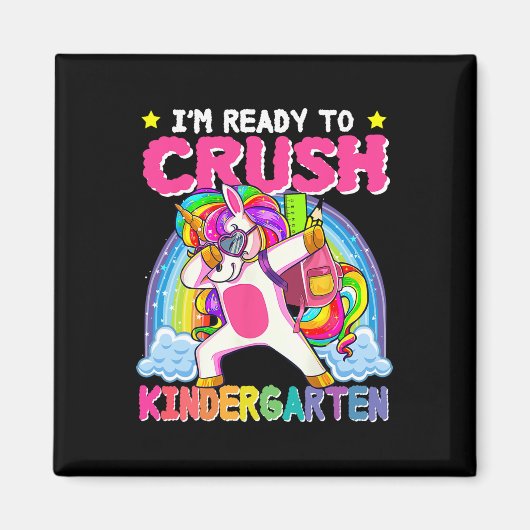 Ich bin bereit, das Einhorn der Vorschule am erste Magnet (Vorne)