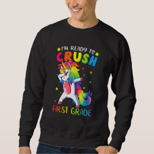 Ich bin bereit, das erste Grade Dabbing Unicorn zu Sweatshirt