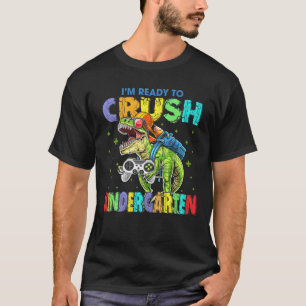 Ich bin bereit, das Kindergarten-Dinosaurier-Video T-Shirt