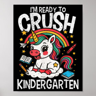 Ich bin bereit, das Kindergarten-Einhorn zurück zu Poster