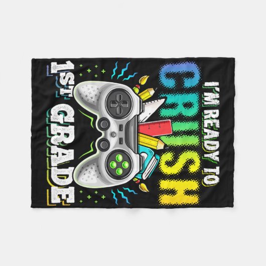 Ich bin bereit, das Video GA der ersten Klasse zu  Fleecedecke (Vorderseite (Horizontal))